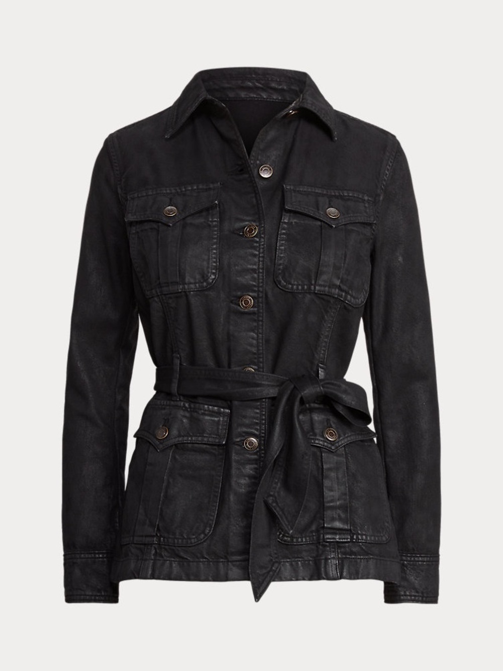 Lauren Ralph Lauren Coated Denim Trucker Jacket, Size 8